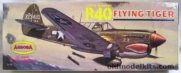 Aurora 1/48 P-40 Flying Tiger Warhawk, 44-100 plastic model kit